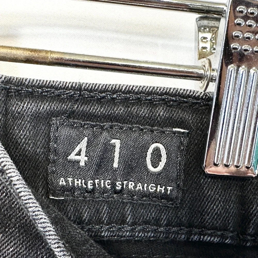 Lucky Brand 410 Athletic Straight Mens Jeans 38x34 Fade Black Stretch Denim 1323